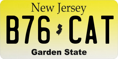 NJ license plate B76CAT