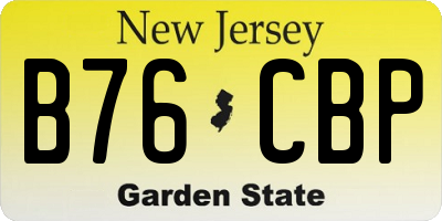NJ license plate B76CBP