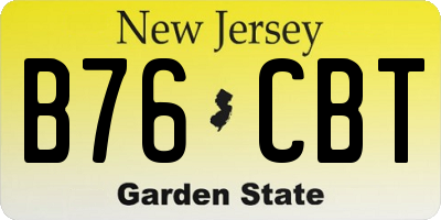 NJ license plate B76CBT
