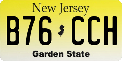 NJ license plate B76CCH