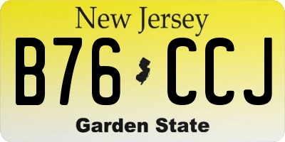 NJ license plate B76CCJ