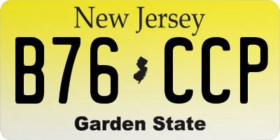 NJ license plate B76CCP
