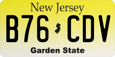 NJ license plate B76CDV