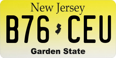 NJ license plate B76CEU