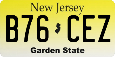 NJ license plate B76CEZ