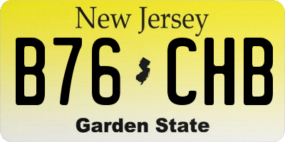 NJ license plate B76CHB