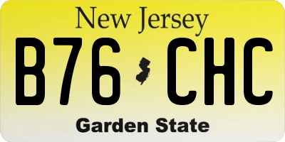 NJ license plate B76CHC