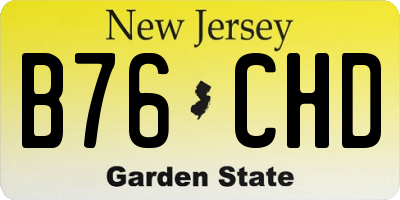 NJ license plate B76CHD