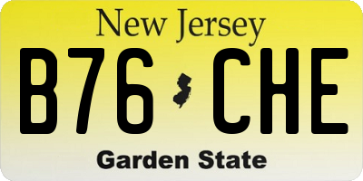 NJ license plate B76CHE