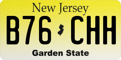 NJ license plate B76CHH