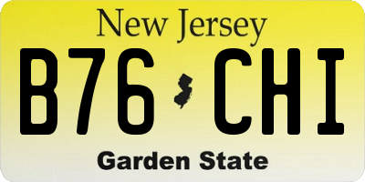 NJ license plate B76CHI