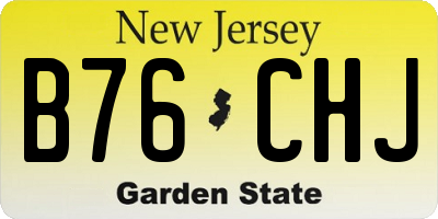 NJ license plate B76CHJ