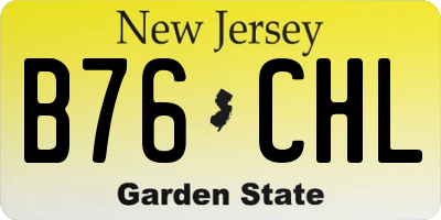 NJ license plate B76CHL
