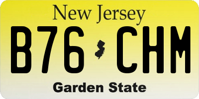 NJ license plate B76CHM