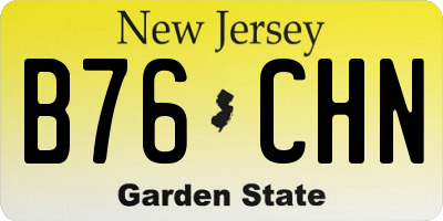 NJ license plate B76CHN