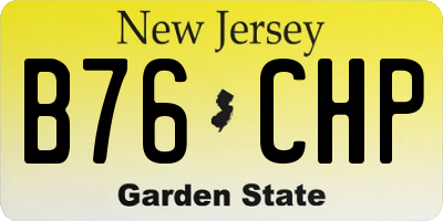 NJ license plate B76CHP