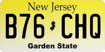 NJ license plate B76CHQ