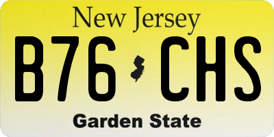 NJ license plate B76CHS