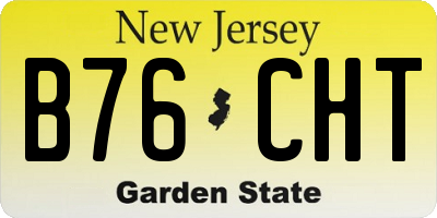 NJ license plate B76CHT