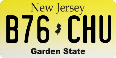 NJ license plate B76CHU