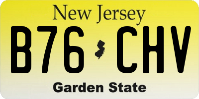 NJ license plate B76CHV