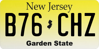 NJ license plate B76CHZ