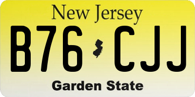 NJ license plate B76CJJ