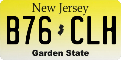 NJ license plate B76CLH