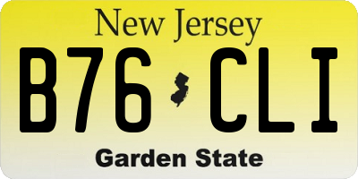 NJ license plate B76CLI