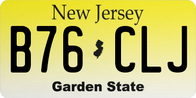 NJ license plate B76CLJ