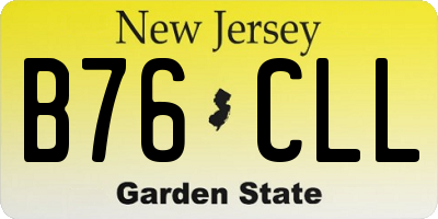 NJ license plate B76CLL