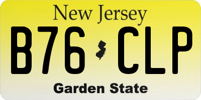 NJ license plate B76CLP