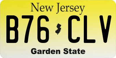 NJ license plate B76CLV