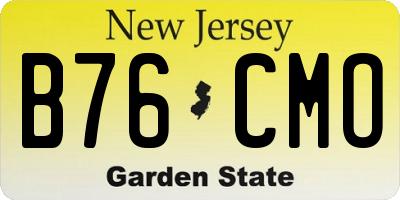 NJ license plate B76CMO