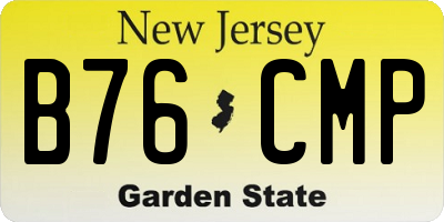 NJ license plate B76CMP