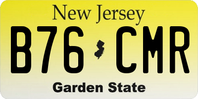 NJ license plate B76CMR