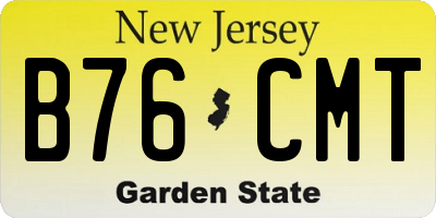 NJ license plate B76CMT