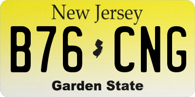NJ license plate B76CNG