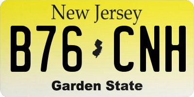 NJ license plate B76CNH