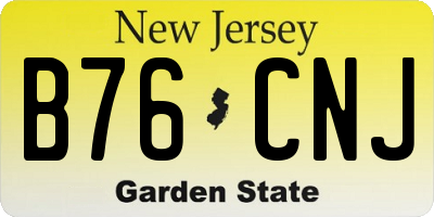 NJ license plate B76CNJ