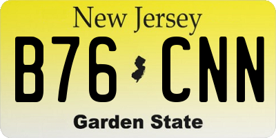 NJ license plate B76CNN