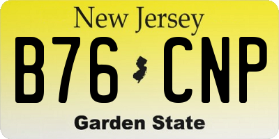 NJ license plate B76CNP