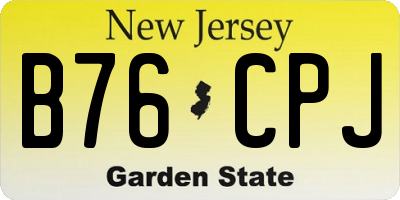 NJ license plate B76CPJ