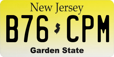 NJ license plate B76CPM