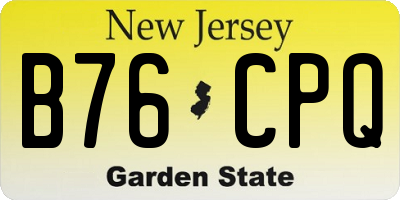 NJ license plate B76CPQ