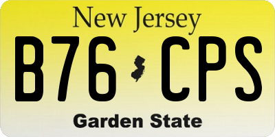 NJ license plate B76CPS