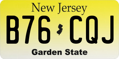 NJ license plate B76CQJ