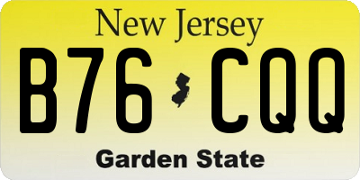 NJ license plate B76CQQ