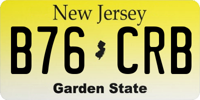 NJ license plate B76CRB