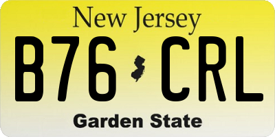 NJ license plate B76CRL